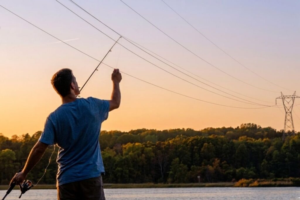 ЛЕП і вудка –смертельне поєднання: ПрАТ «Закарпаттяобленерго» застерігає від риболовлі поблизу ліній електропередач