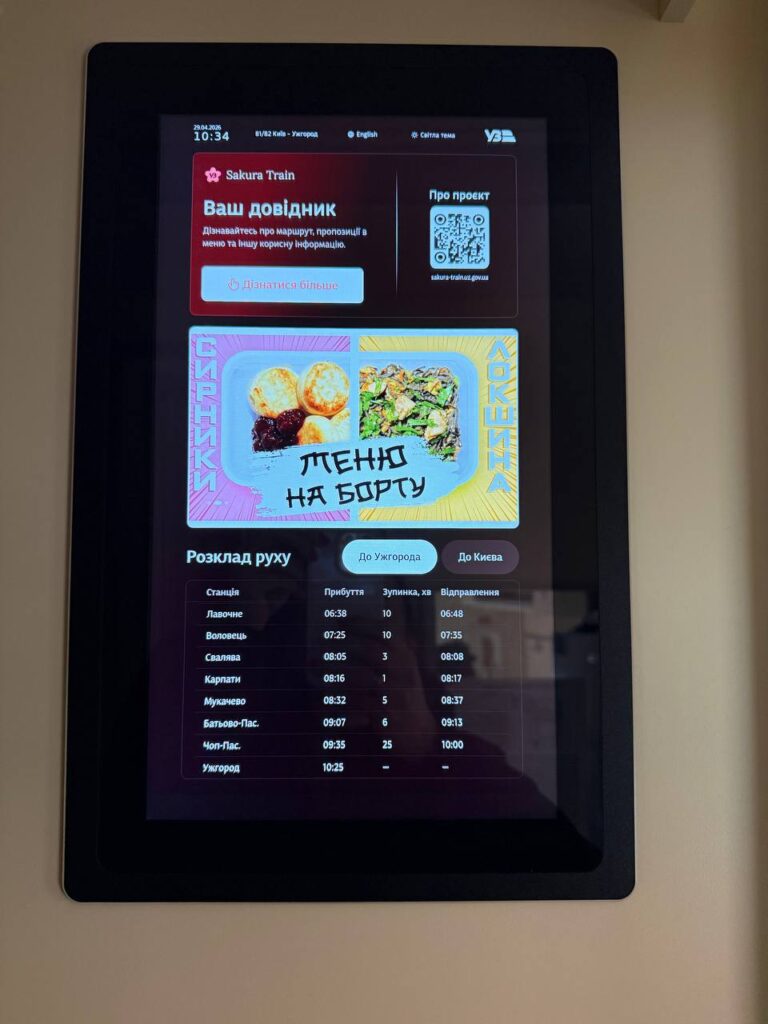 Із Києва до Ужгорода вперше прибув флагманський поїзд «Сакура»